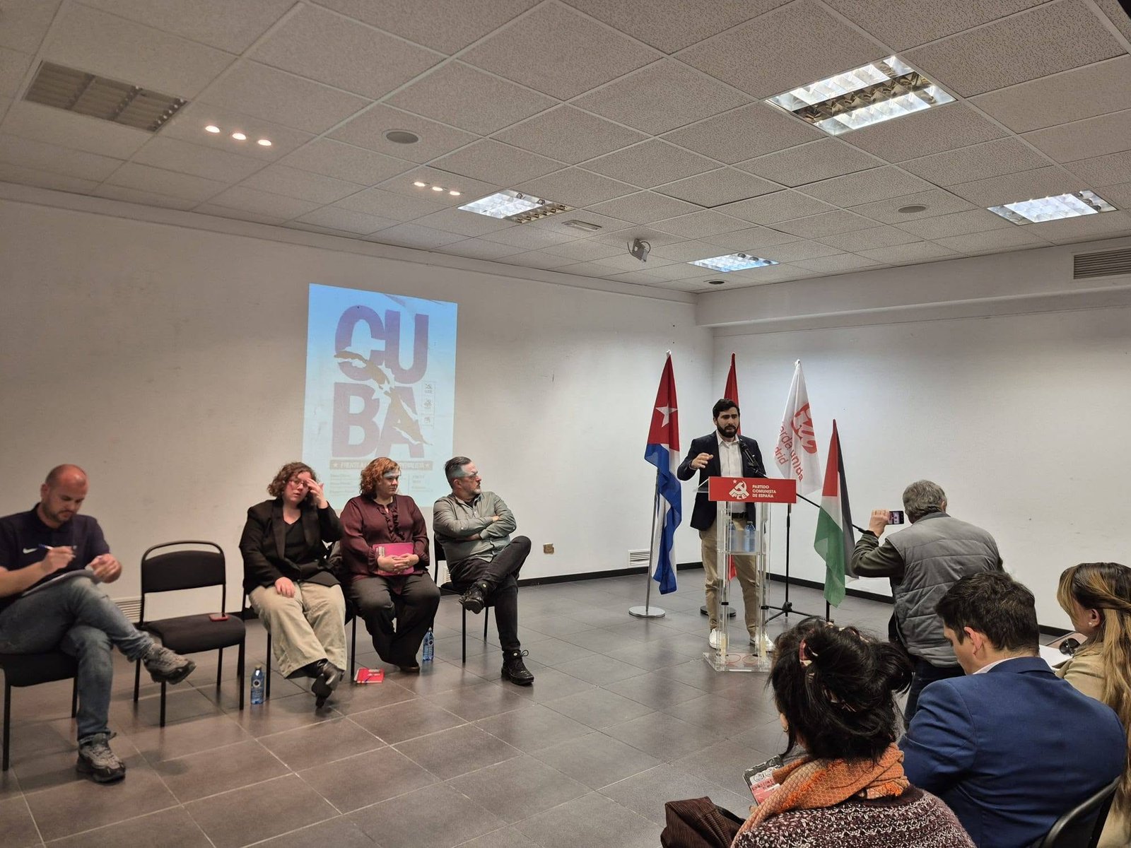 Ato de Solidariedade a Cuba realizado em Madrid